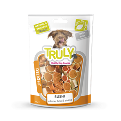 Truly Dog Sushi Bar Laks, Tun & Rejer. Godbidder til hunde. 90 g